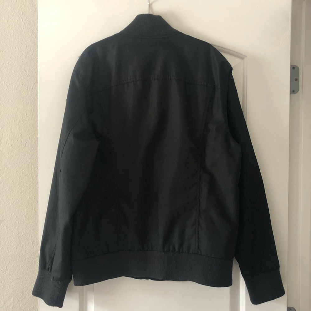 Levis Black Nylon Zip Front Bomber Jacket - Picture 2 of 4